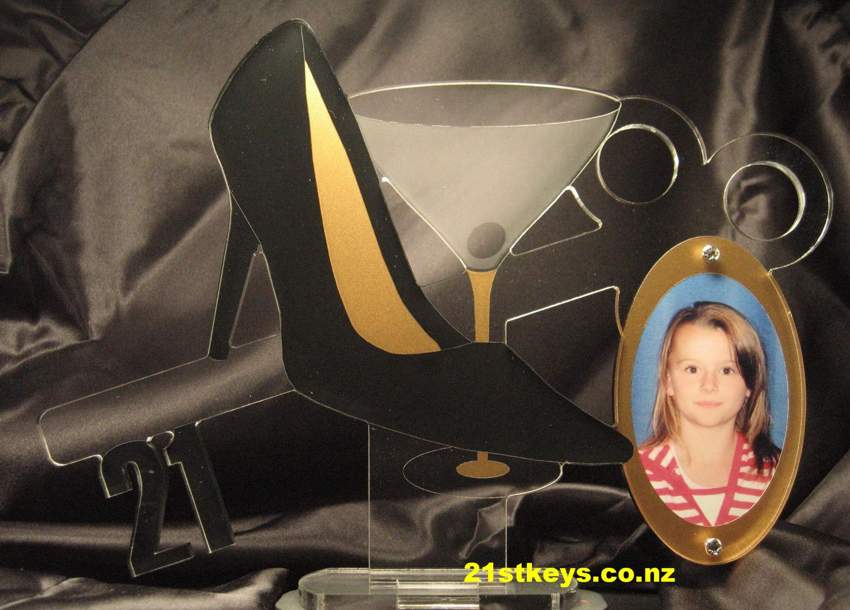 Black Gold Stiletto Martini 21st Key