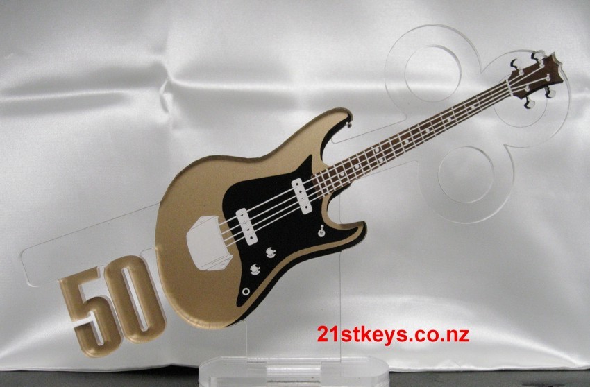 Gold Black Bass 21st Birthday Key