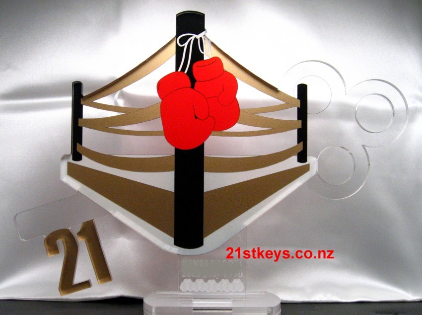 Gold Boxing 21st Birthday Key