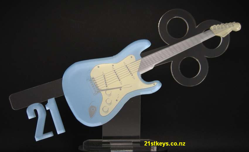 Light Bue Guitar 21st Key