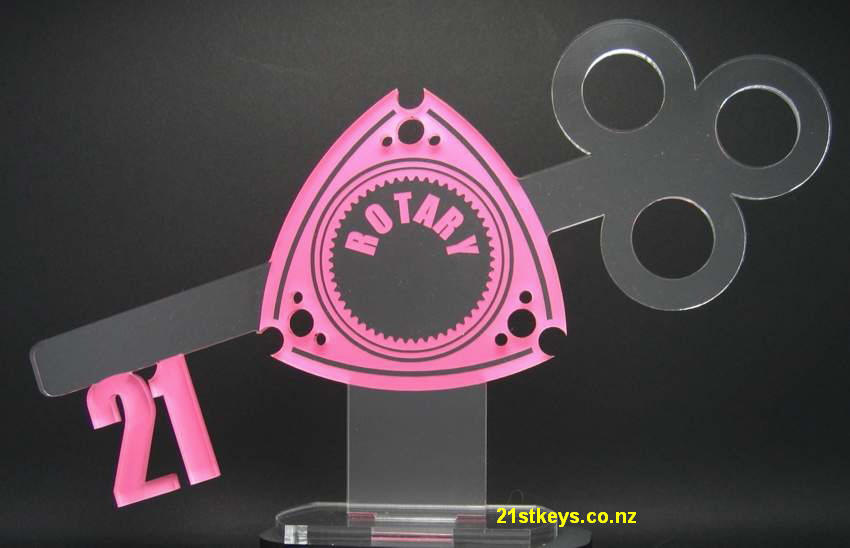 Pink Rotary 21st Key