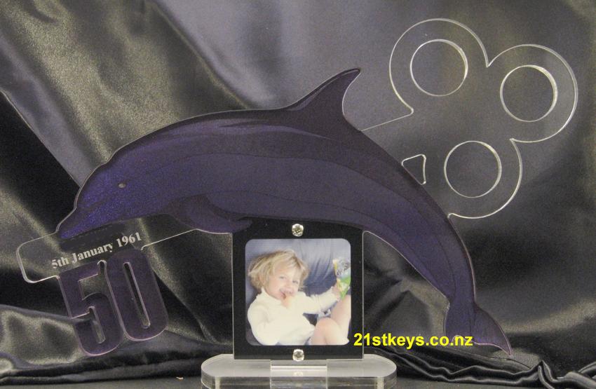 Purple Dolphin 50th Birthday Key