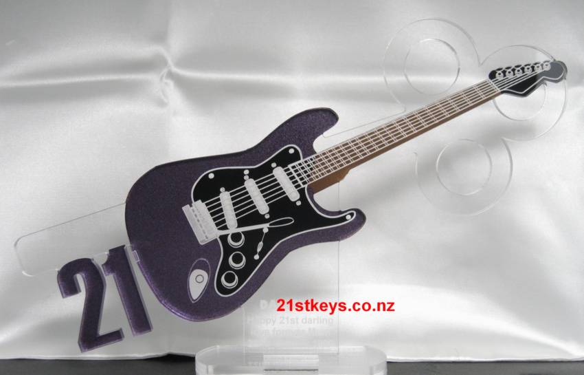 Purple Rhythm Guitar 21st Birthday Key