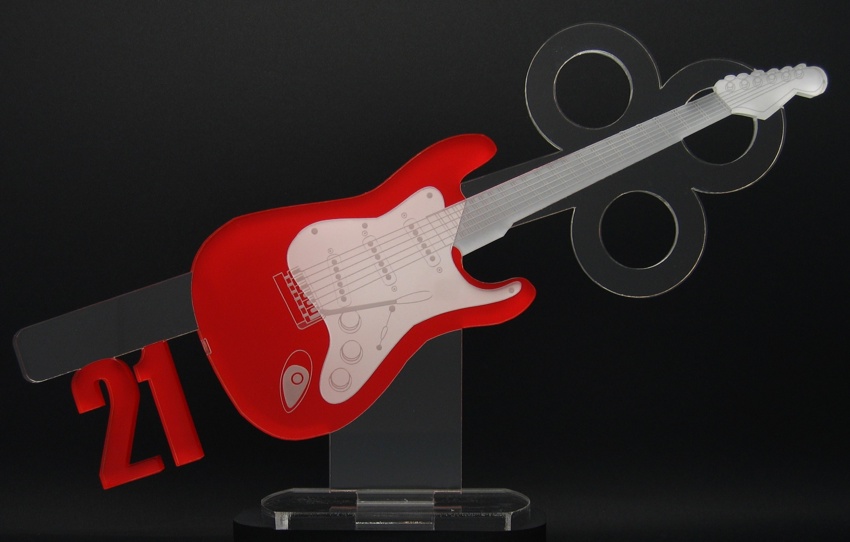 Red Guitar 21st Birthday Key