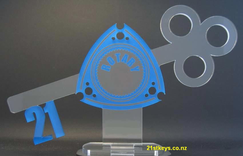 Blue Rotary 21st Key